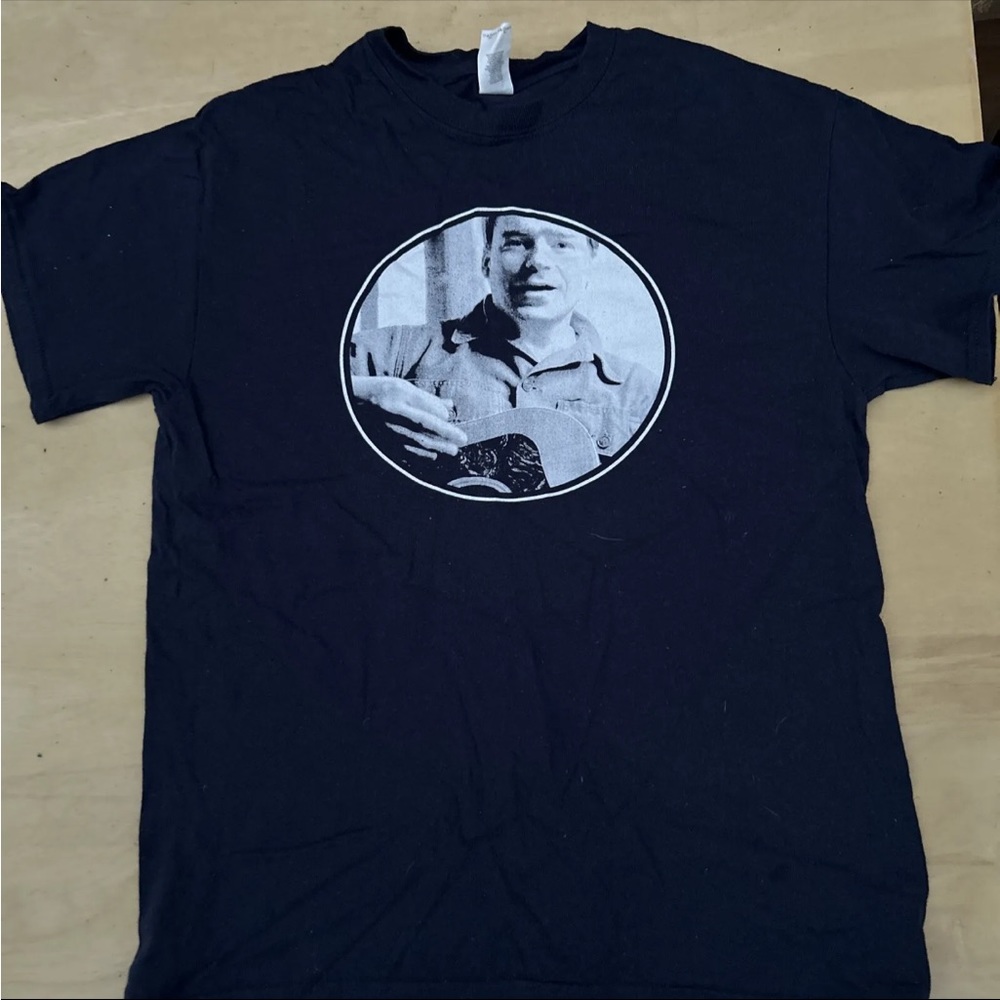 RARE VINTAGE Jason Molina Black Portrait T-shirt / Size Medium